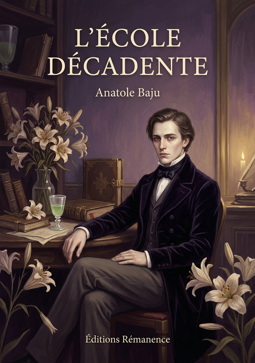 Livre L’École décadente par Anatole Baju - Couverture - Editions Remanence