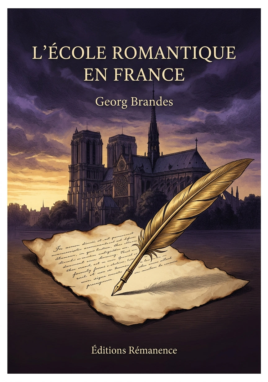 Livre L’École romantique en France par Georg Brandes - Couverture - Editions Remanence
