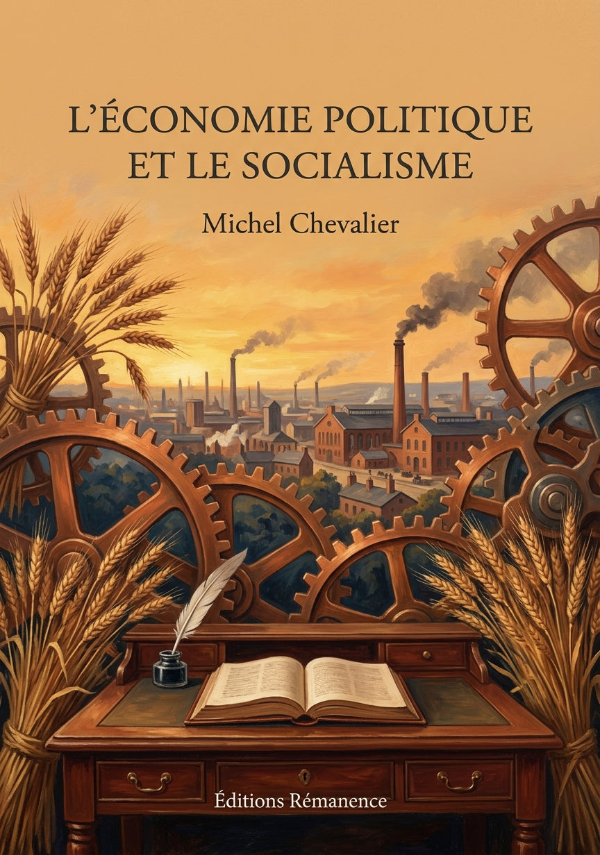 Livre L’Économie politique et le Socialisme par Michel Chevalier - Couverture - Editions Remanence