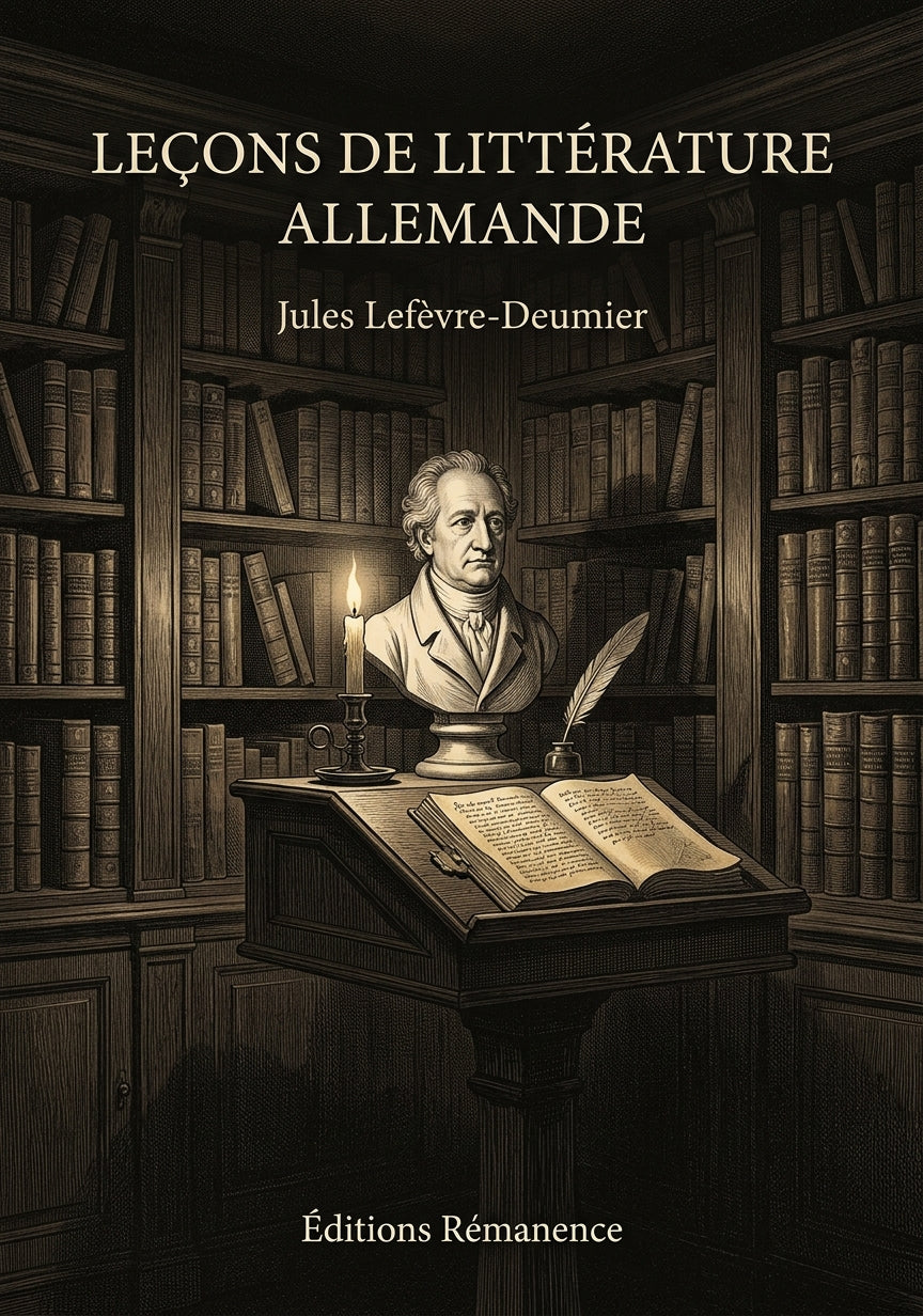 Livre Leçons de littérature allemande par Jules Lefèvre-Deumier - Couverture - Editions Remanence