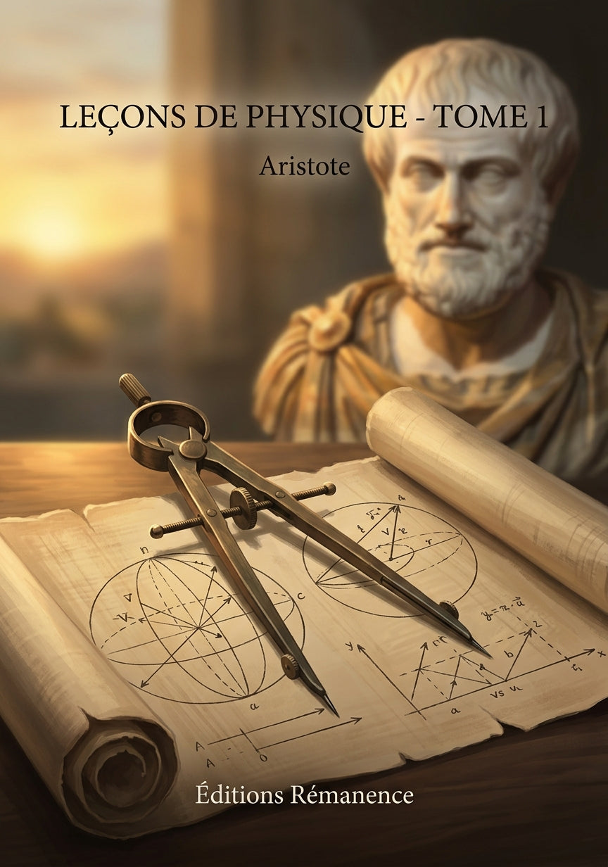 Livre Leçons de Physique - Tome 1 par Aristote - Couverture - Editions Remanence