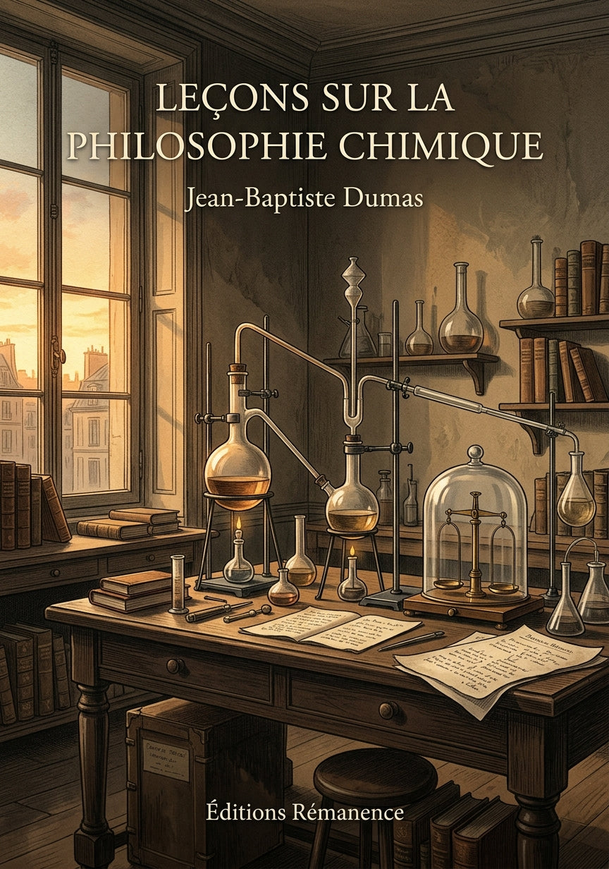 Livre Leçons sur la philosophie chimique par Jean-Baptiste Dumas - Couverture - Editions Remanence