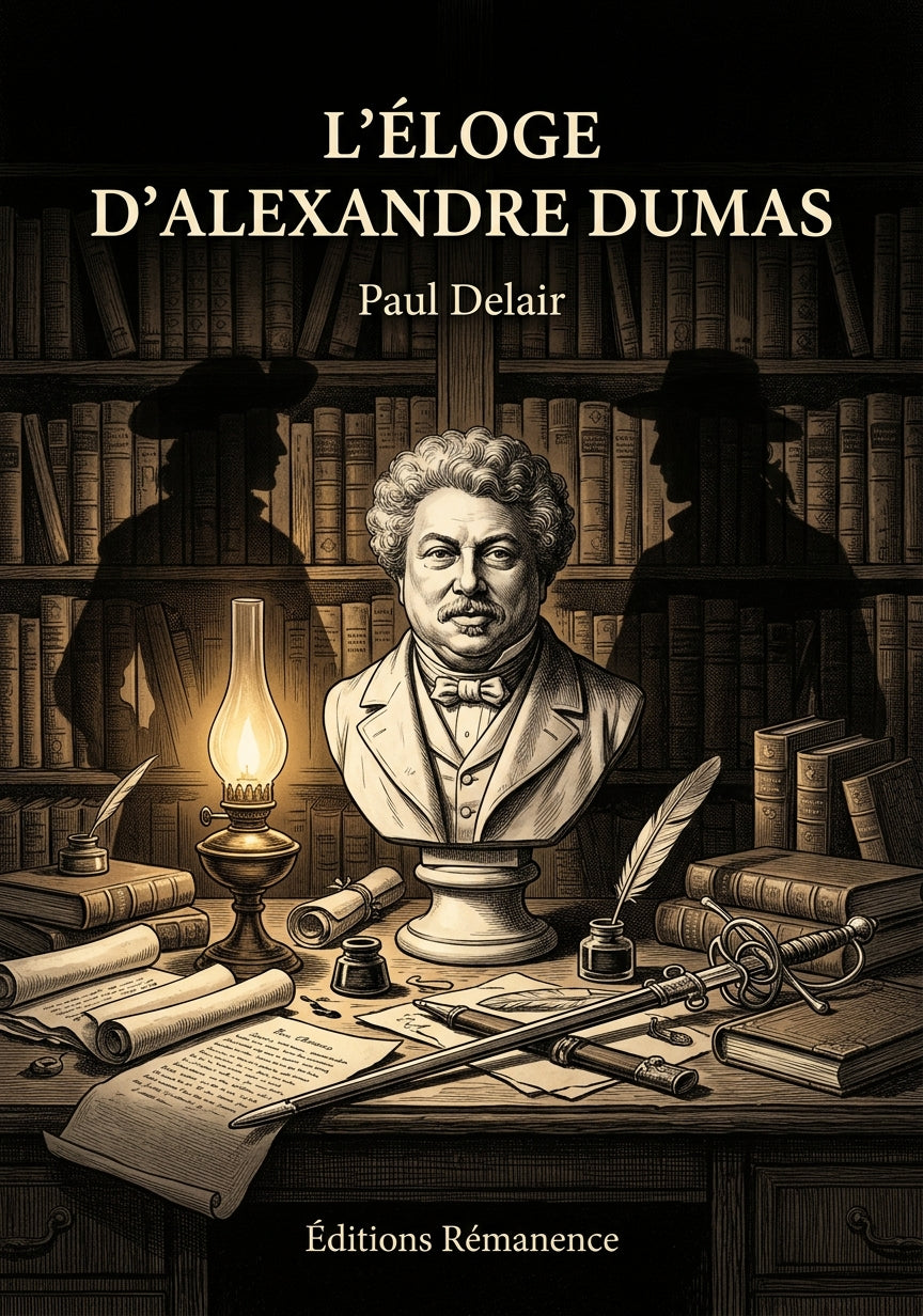 Livre L’Éloge d’Alexandre Dumas par Paul Delair - Couverture - Editions Remanence