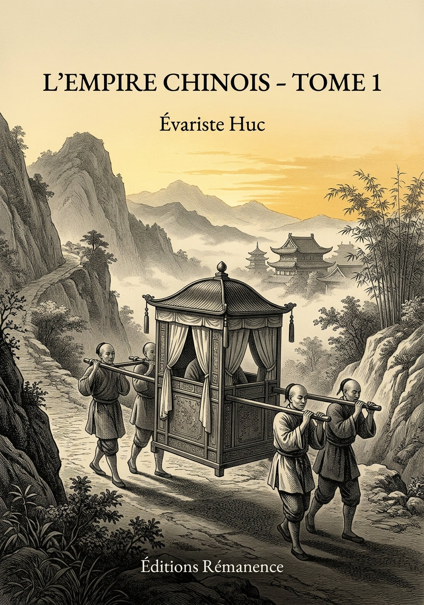 Livre L’Empire chinois - Tome 1 par Évariste Huc - Couverture - Editions Remanence