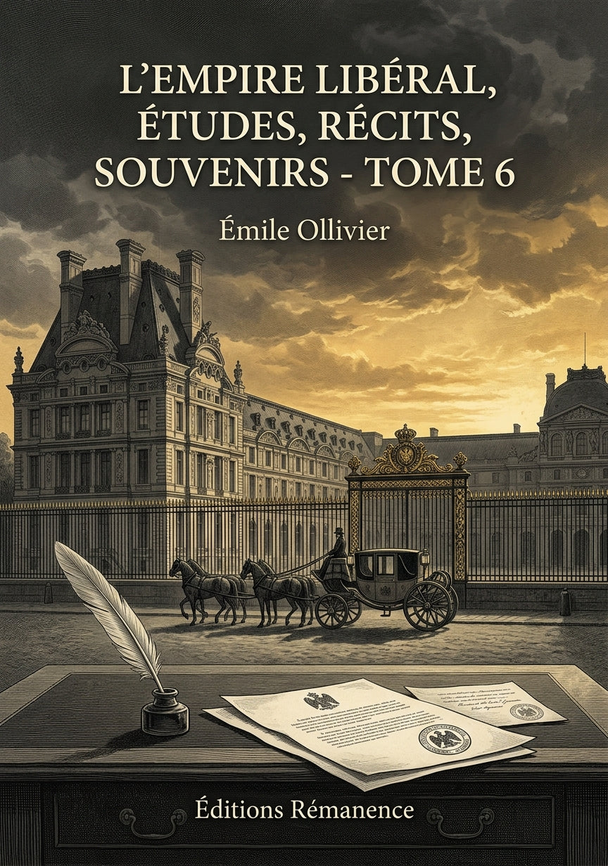 Livre L’Empire libéral, études, récits, souvenirs - Tome 6 par Émile Ollivier - Couverture - Editions Remanence