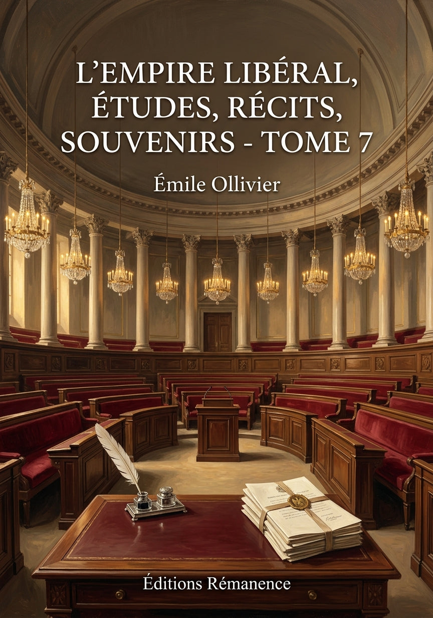 Livre L’Empire libéral, études, récits, souvenirs - Tome 7 par Émile Ollivier - Couverture - Editions Remanence