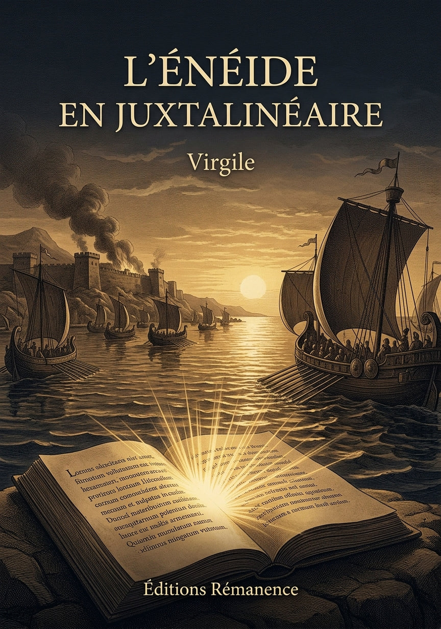 Livre L’Énéide en juxtalinéaire par Virgile - Couverture - Editions Remanence