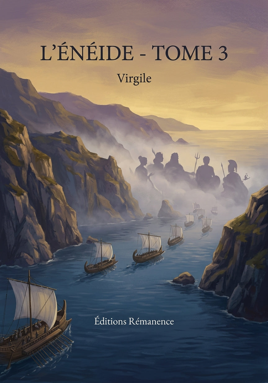 Livre L’Énéide - Tome 3 par Virgile - Couverture - Editions Remanence
