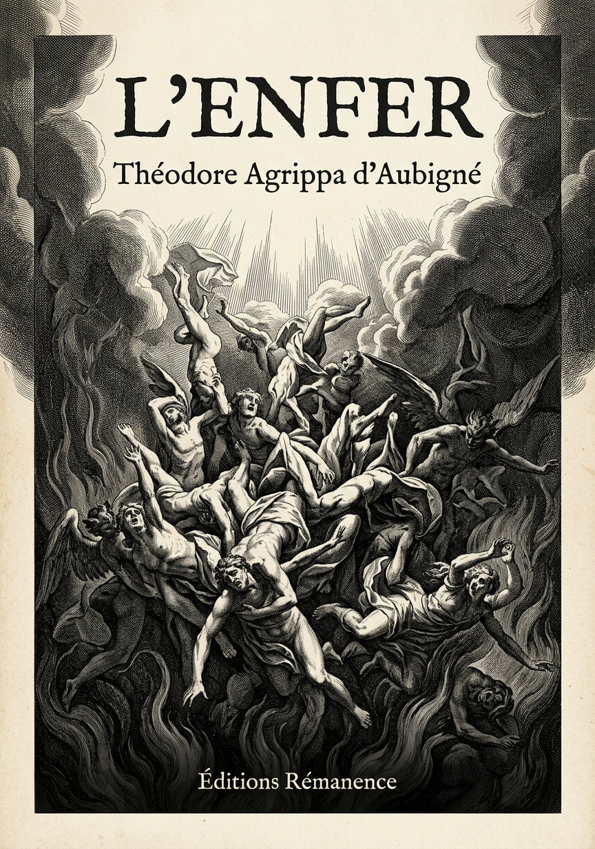 Livre L’Enfer par Théodore Agrippa d’Aubigné - Couverture - Editions Remanence