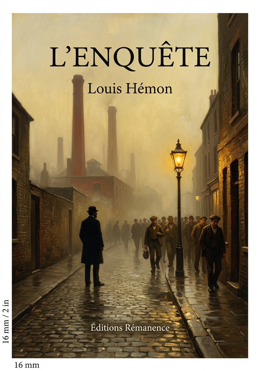 Livre L’enquête par Louis Hémon - Couverture - Editions Remanence
