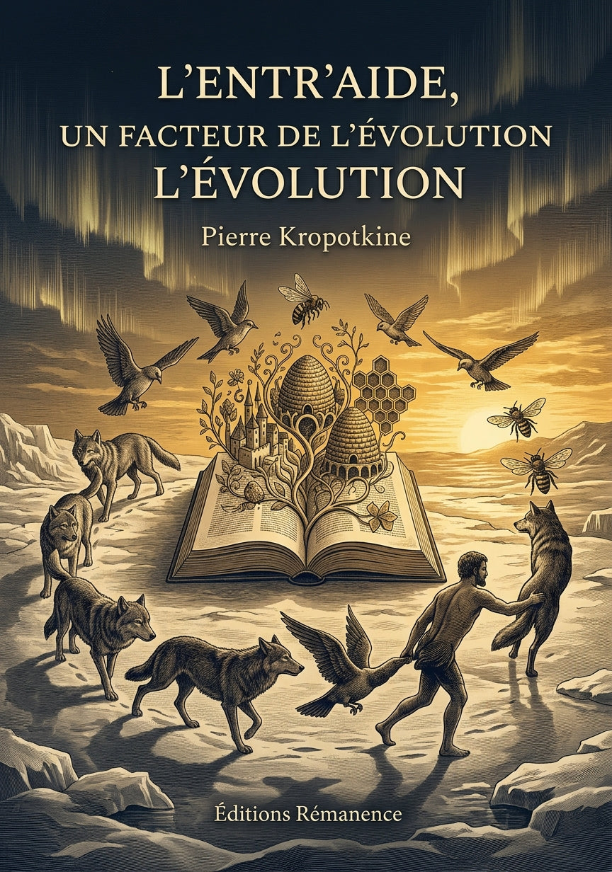 Livre L’Entr’aide, un facteur de l’évolution par Pierre Kropotkine - Couverture - Editions Remanence