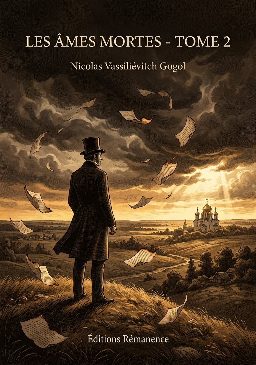 Livre Les Âmes mortes - Tome 2 par Nicolas Vassiliévitch Gogol - Couverture - Editions Remanence