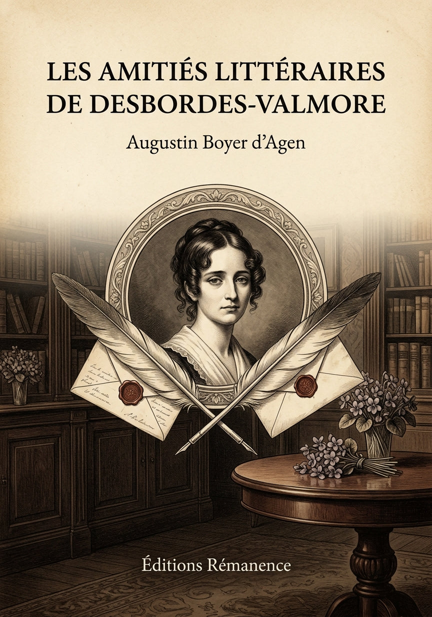 Livre Les Amitiés littéraires de Desbordes-Valmore par Augustin Boyer d’Agen - Couverture - Editions Remanence