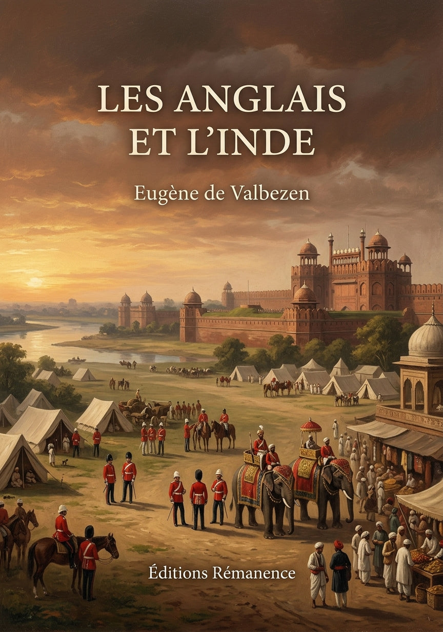 Livre Les Anglais et l’Inde par Eugène de Valbezen - Couverture - Editions Remanence
