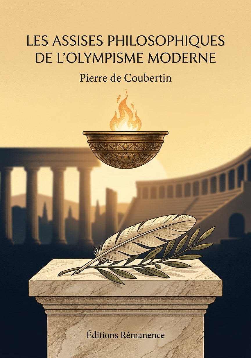 Livre Les Assises philosophiques de l’Olympisme moderne par Pierre de Coubertin - Couverture - Editions Remanence