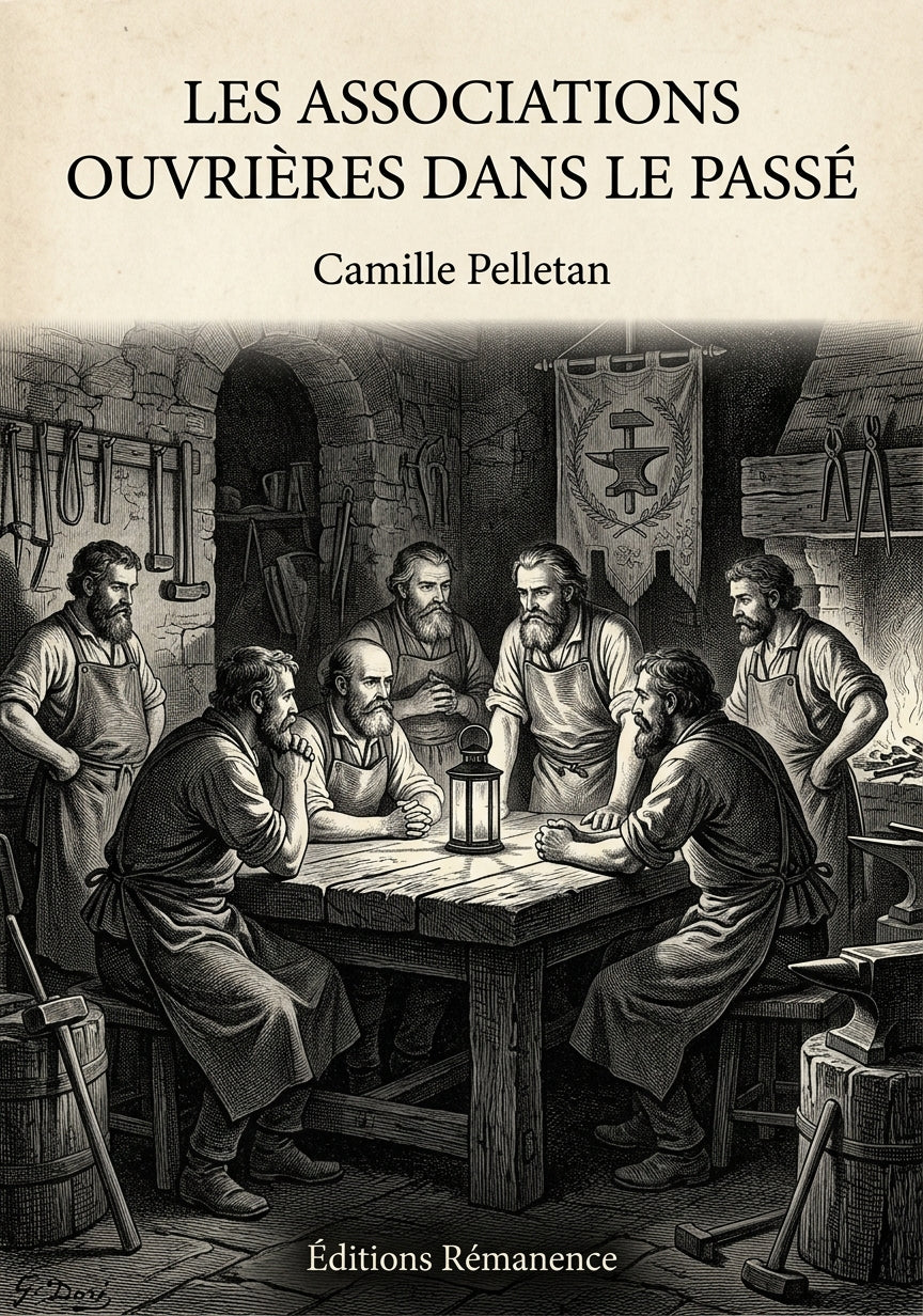Livre Les Associations ouvrières dans le passé par Camille Pelletan - Couverture - Editions Remanence