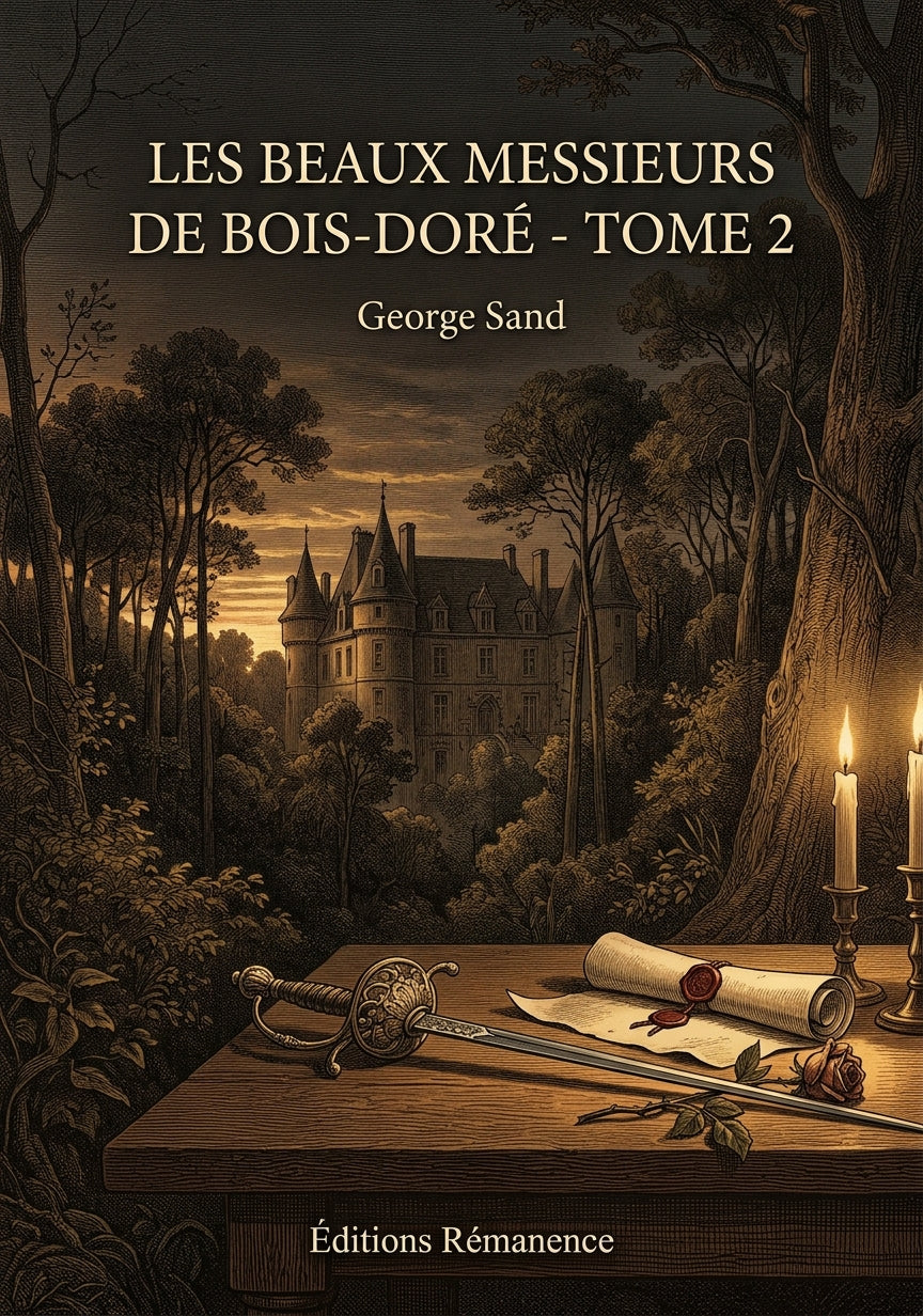 Livre Les Beaux Messieurs de Bois-Doré - Tome 2 par George Sand - Couverture - Editions Remanence