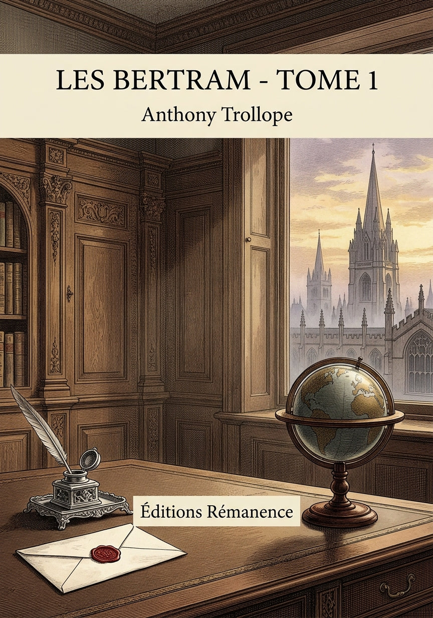 Livre Les Bertram - Tome 1 par Anthony Trollope - Couverture - Editions Remanence