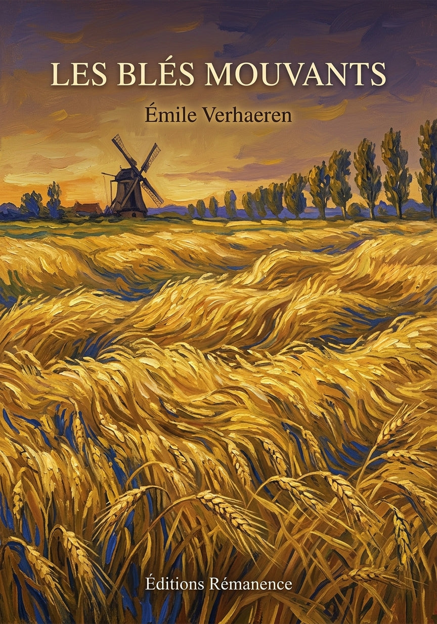 Livre Les Blés mouvants par Émile Verhaeren - Couverture - Editions Remanence