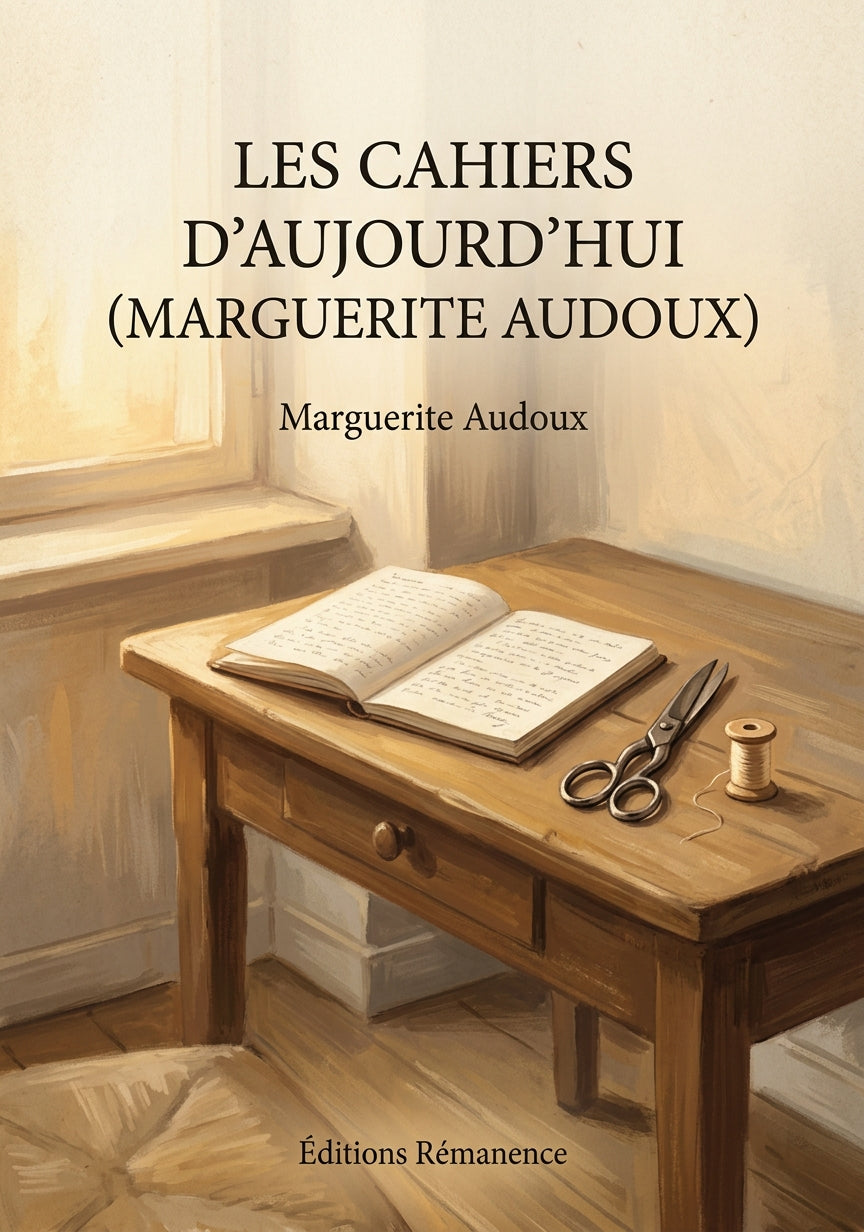 Livre Les Cahiers d’aujourd’hui (Marguerite Audoux) par Marguerite Audoux - Couverture - Editions Remanence