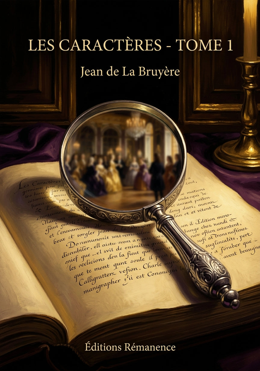 Livre Les Caractères - Tome 1 par Jean de La Bruyère - Couverture - Editions Remanence