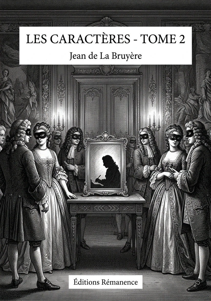 Livre Les Caractères - Tome 2 par Jean de La Bruyère - Couverture - Editions Remanence
