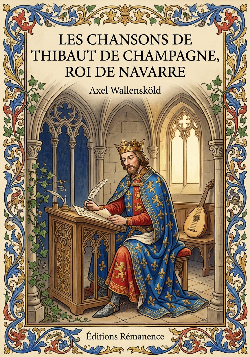 Livre Les chansons de Thibaut de Champagne, roi de Navarre par Axel Wallensköld - Couverture - Editions Remanence