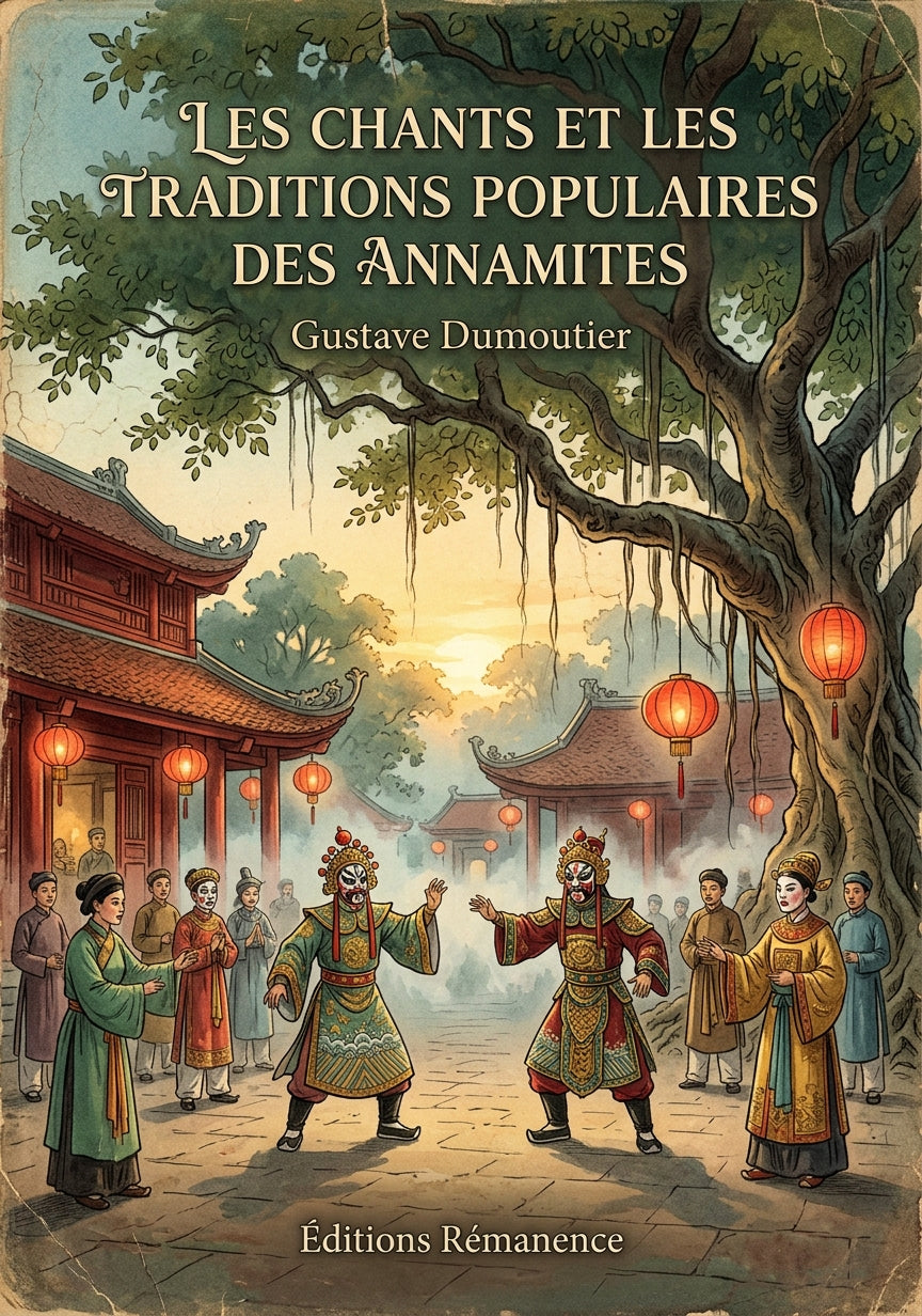 Livre Les Chants et les Traditions populaires des Annamites par Gustave Dumoutier - Couverture - Editions Remanence