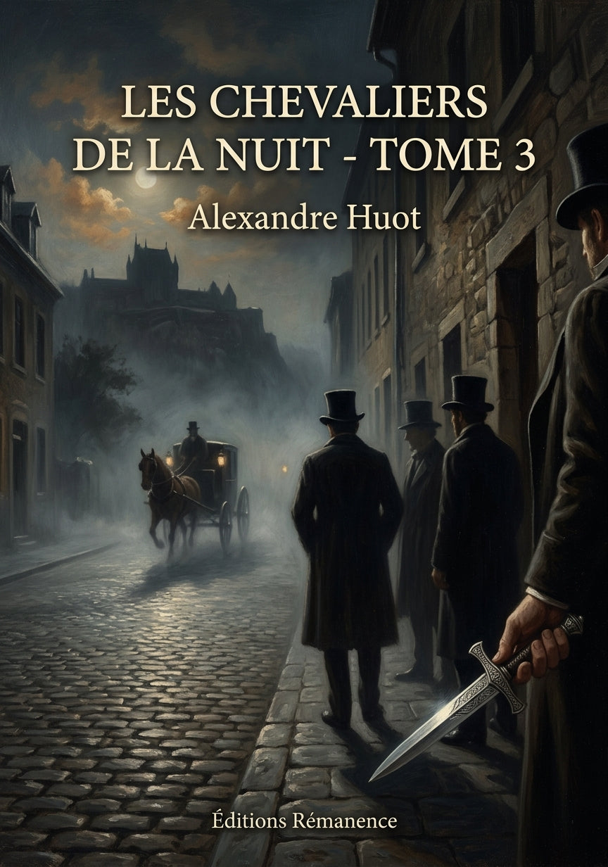 Livre Les chevaliers de la nuit - Tome 3 par Alexandre Huot - Couverture - Editions Remanence