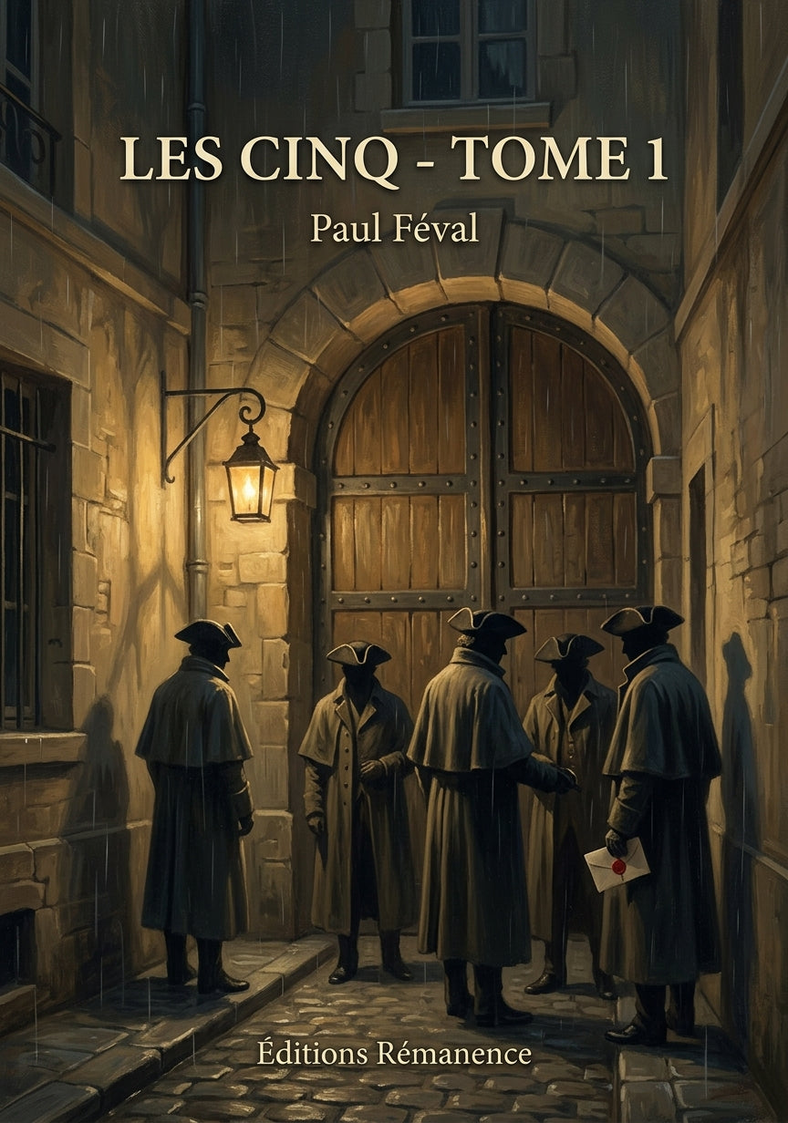 Livre Les Cinq - Tome 1 par Paul Féval - Couverture - Editions Remanence