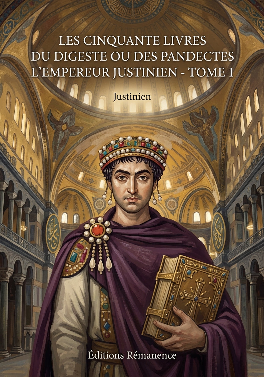 Livre Les cinquante livres du Digeste ou des Pandectes de l'Empereur Justinien - Tome 1 par Justinien - Couverture - Editions Remanence