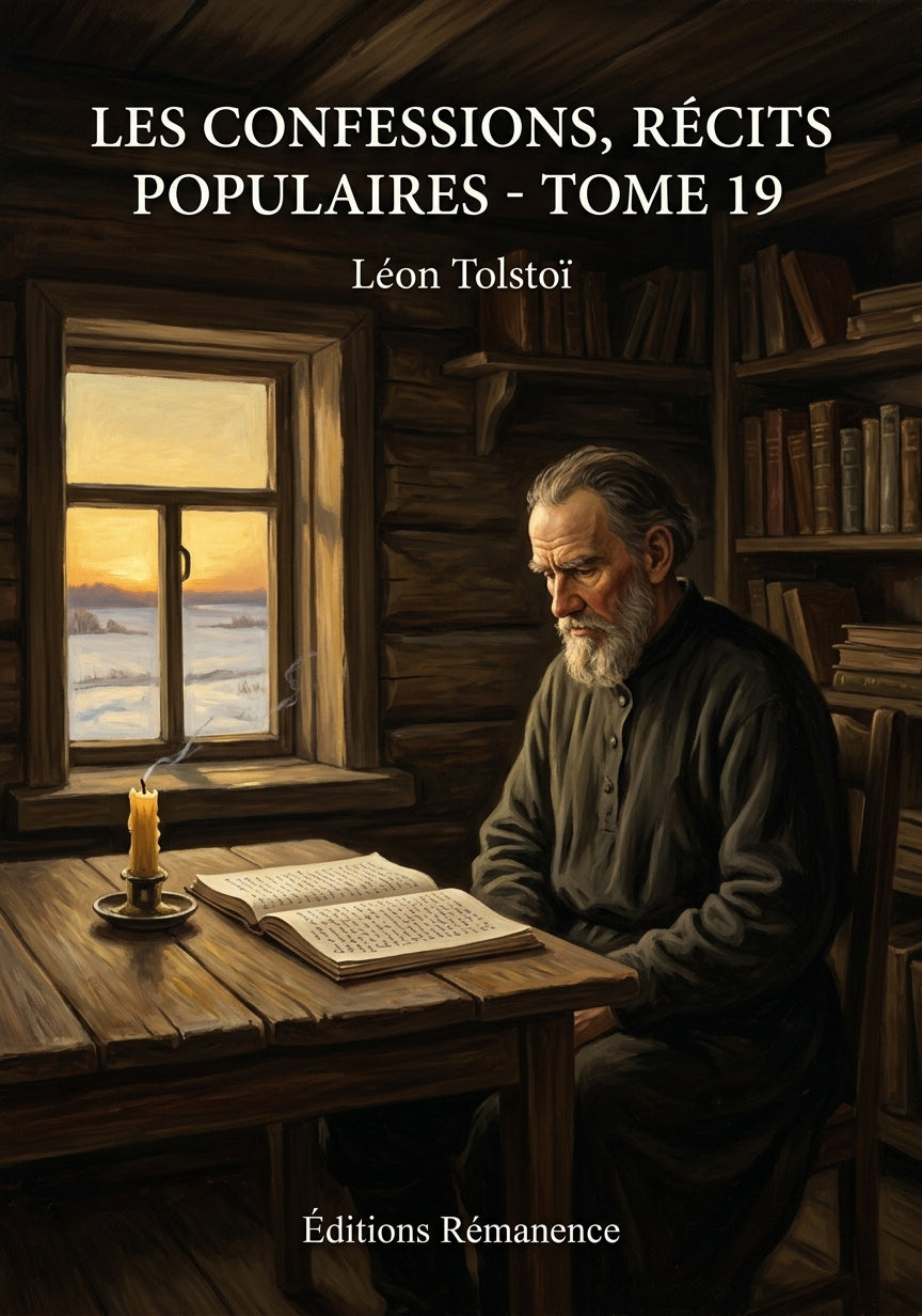 Livre Les Confessions, Récits populaires - Tome 19 par Léon Tolstoï - Couverture - Editions Remanence