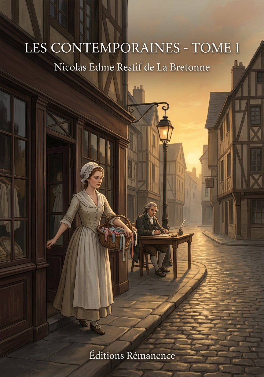Livre Les Contemporaines - Tome 1 par Nicolas Edme Restif de La Bretonne - Couverture - Editions Remanence