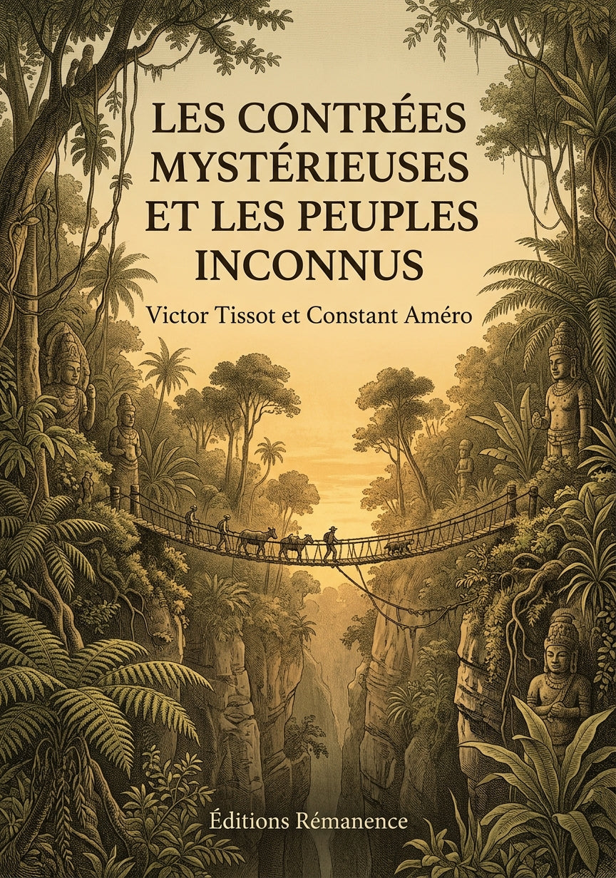 Livre Les contrées mystérieuses et les peuples inconnus par Victor Tissot et Constant Améro - Couverture - Editions Remanence