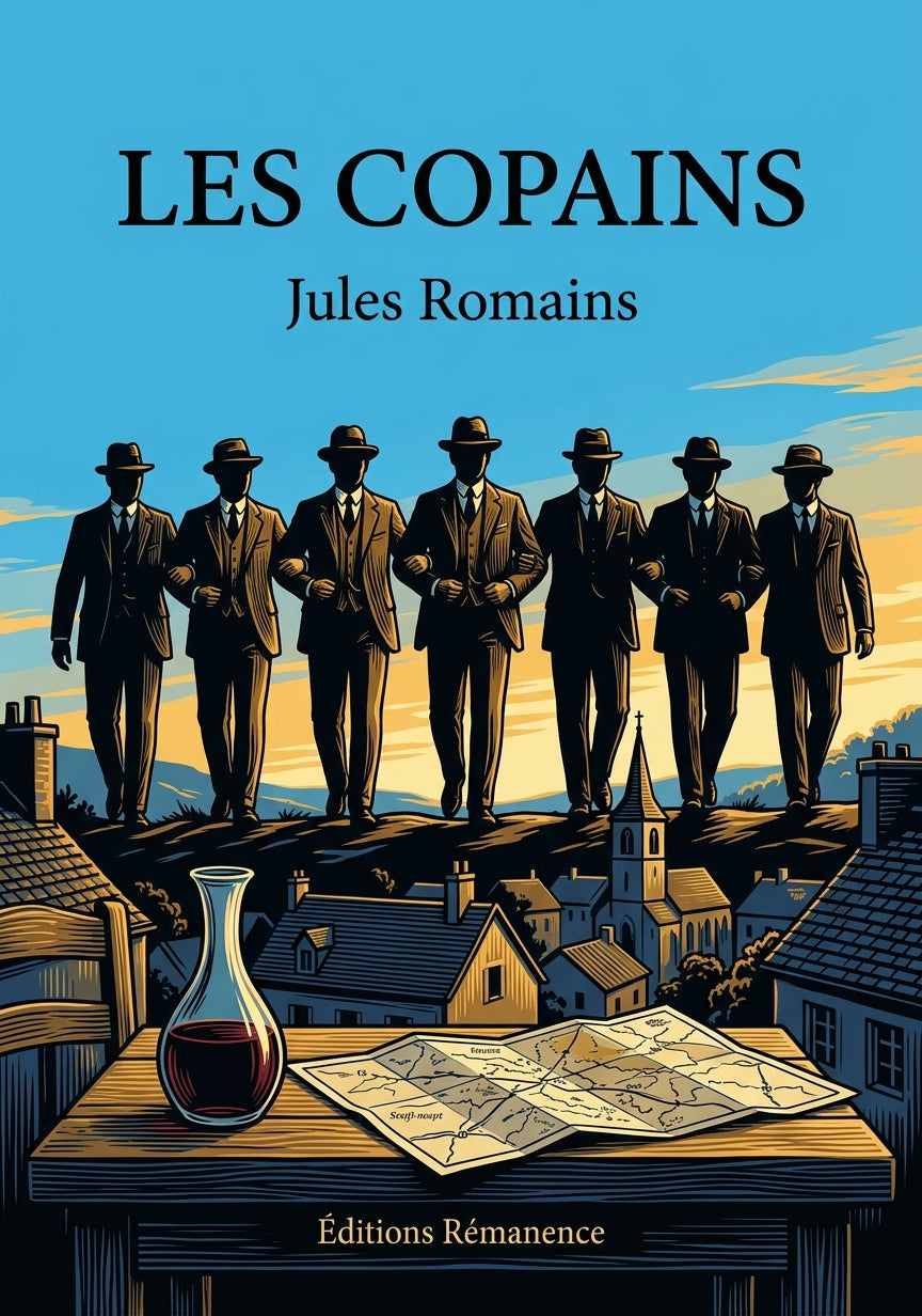 Livre Les Copains par Jules Romains - Couverture - Editions Remanence