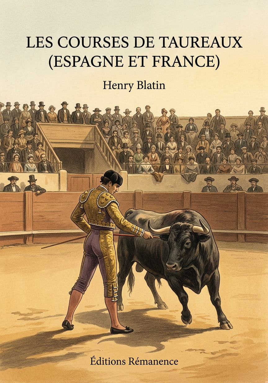 Livre Les courses de taureaux (Espagne et France) par Henry Blatin - Couverture - Editions Remanence