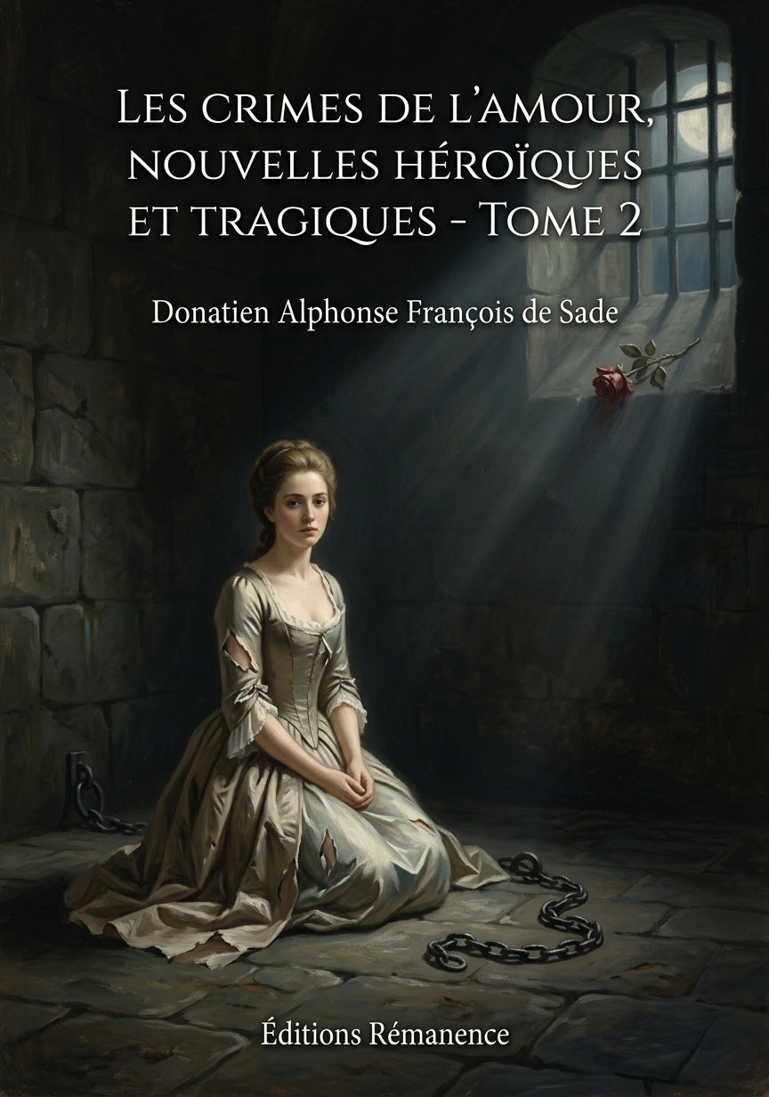 Livre Les crimes de l’amour, Nouvelles héroïques et tragiques - Tome 2 par Donatien Alphonse François de Sade - Couverture - Editions Remanence