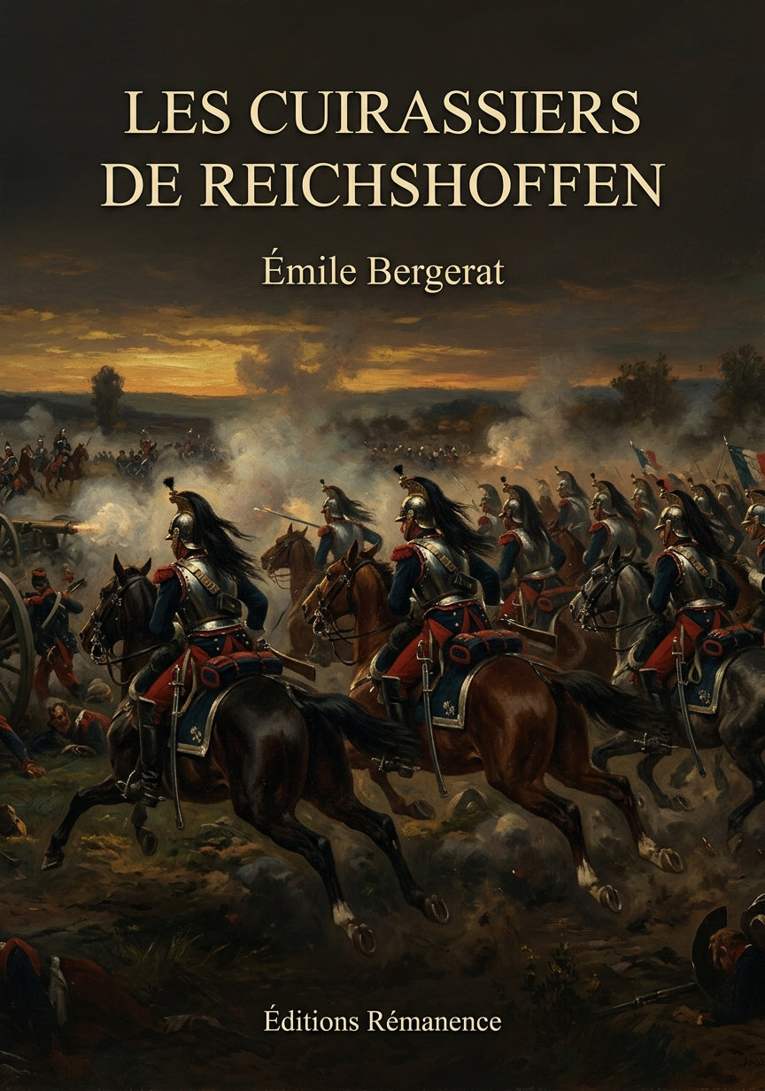 Livre Les Cuirassiers de Reichshoffen par Émile Bergerat - Couverture - Editions Remanence