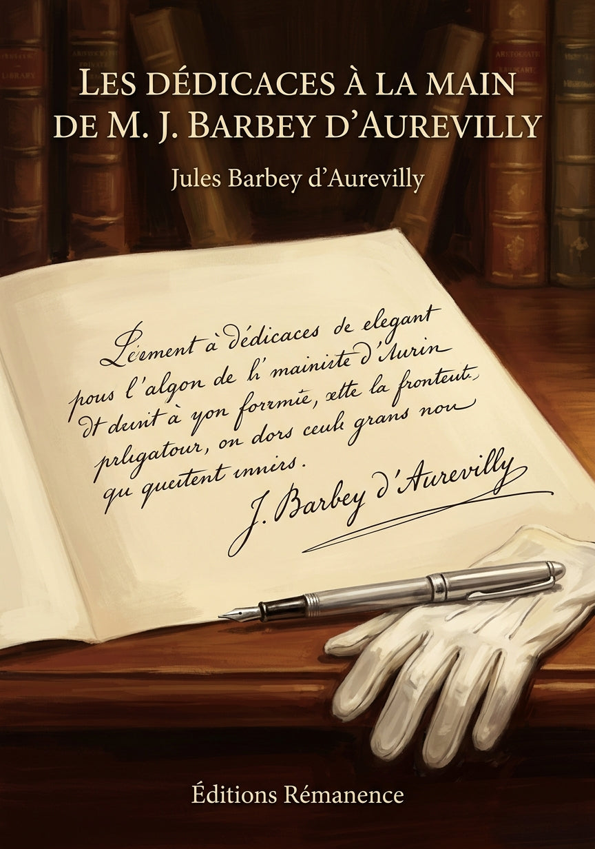 Livre Les Dédicaces à la main de M. J. Barbey d’Aurevilly par Jules Barbey d’Aurevilly - Couverture - Editions Remanence