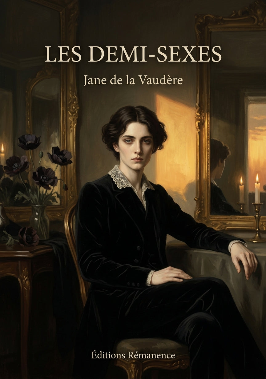 Livre Les Demi-Sexes par Jane de la Vaudère - Couverture - Editions Remanence