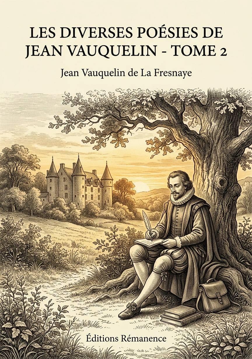 Livre Les Diverses Poésies de Jean Vauquelin - Tome 2 par Jean Vauquelin de La Fresnaye - Couverture - Editions Remanence