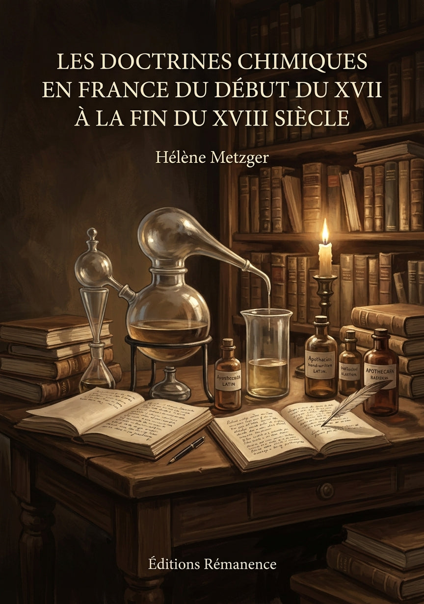 Livre Les doctrines chimiques en France du début du XVII à la fin du XVIII siècle par Hélène Metzger - Couverture - Editions Remanence