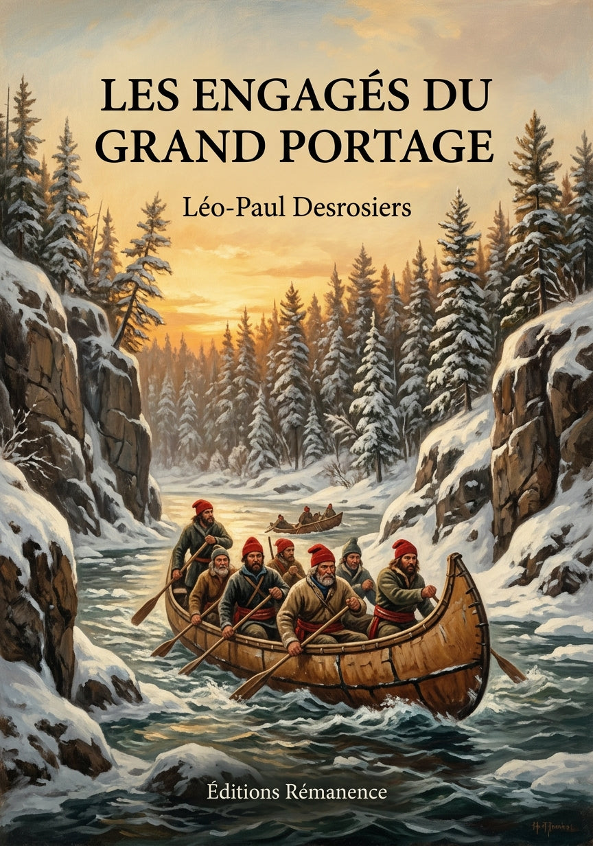 Livre Les Engagés du Grand Portage par Léo-Paul Desrosiers - Couverture - Editions Remanence