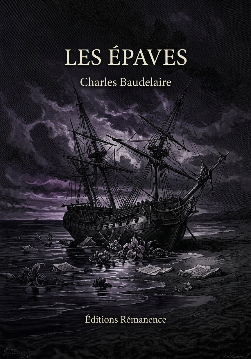 Livre Les Épaves par Charles Baudelaire - Couverture - Editions Remanence