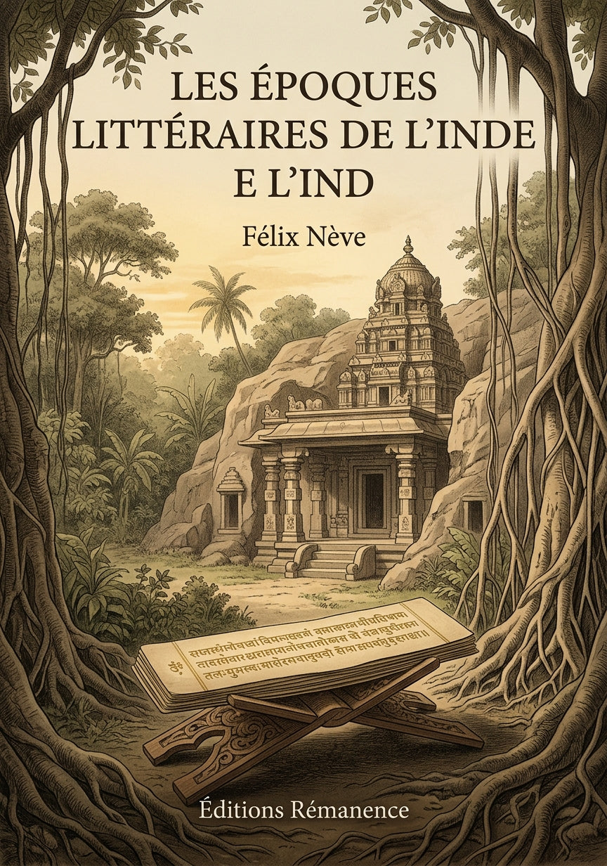 Livre Les Époques littéraires de l’Inde par Félix Nève - Couverture - Editions Remanence