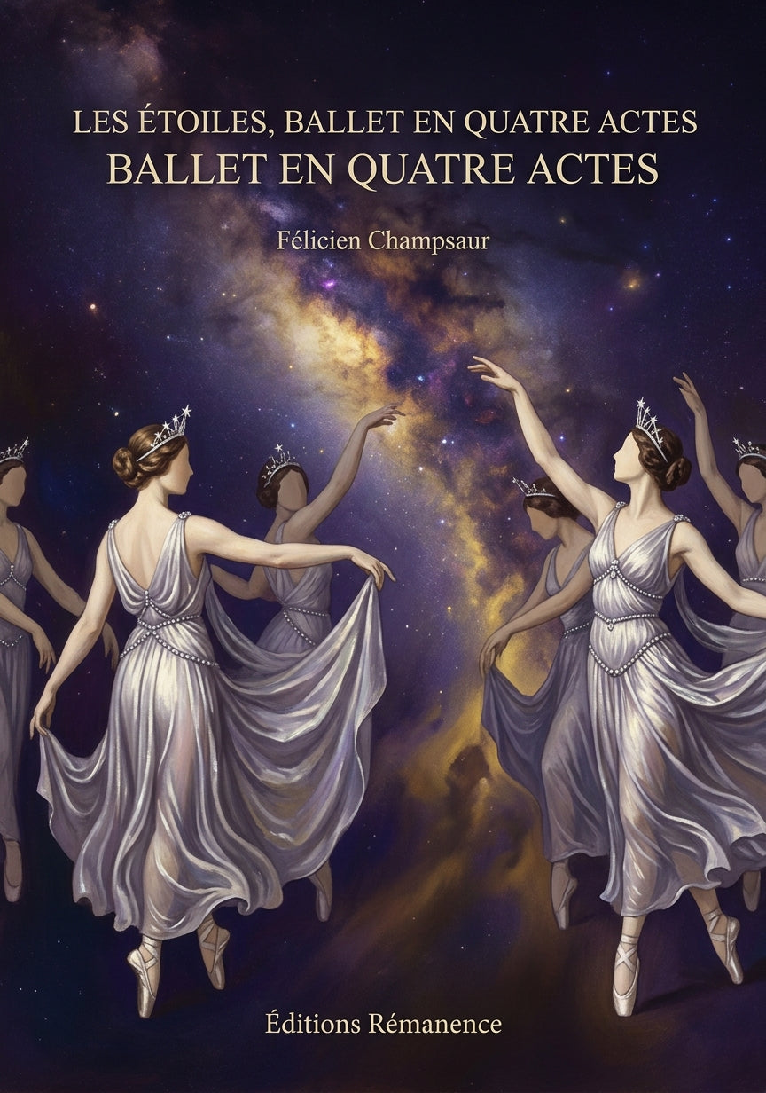 Livre Les Étoiles, ballet en quatre actes par Félicien Champsaur - Couverture - Editions Remanence