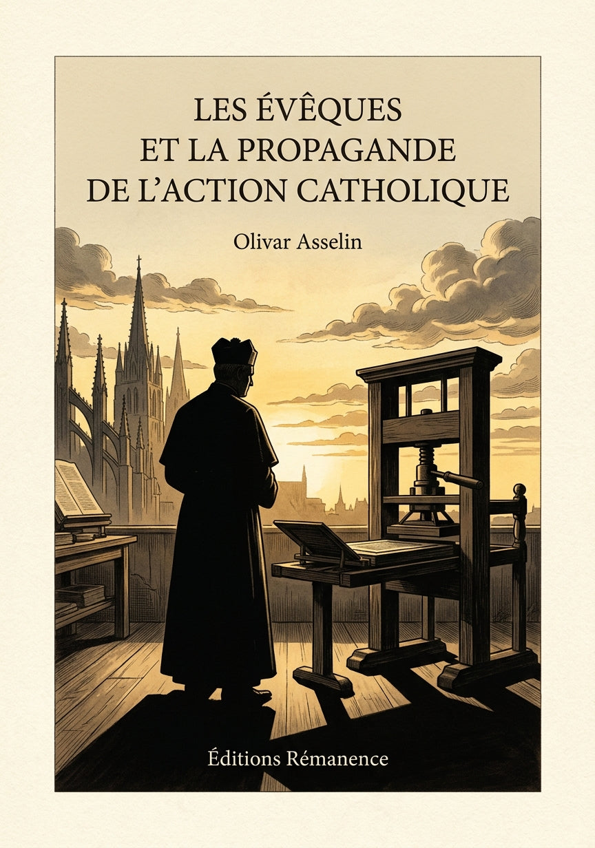 Livre Les évêques et la propagande de l’Action catholique par Olivar Asselin - Couverture - Editions Remanence