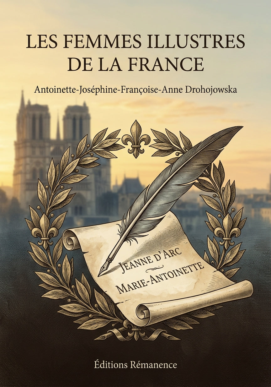 Livre Les Femmes illustres de la France par Antoinette-Joséphine-Françoise-Anne Drohojowska - Couverture - Editions Remanence