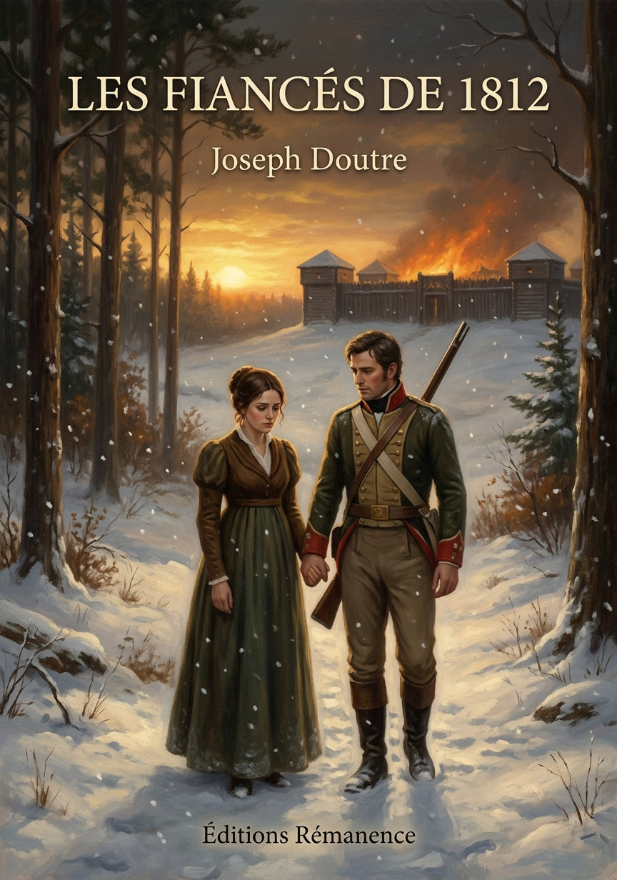 Livre Les fiancés de 1812 par Joseph Doutre - Couverture - Editions Remanence