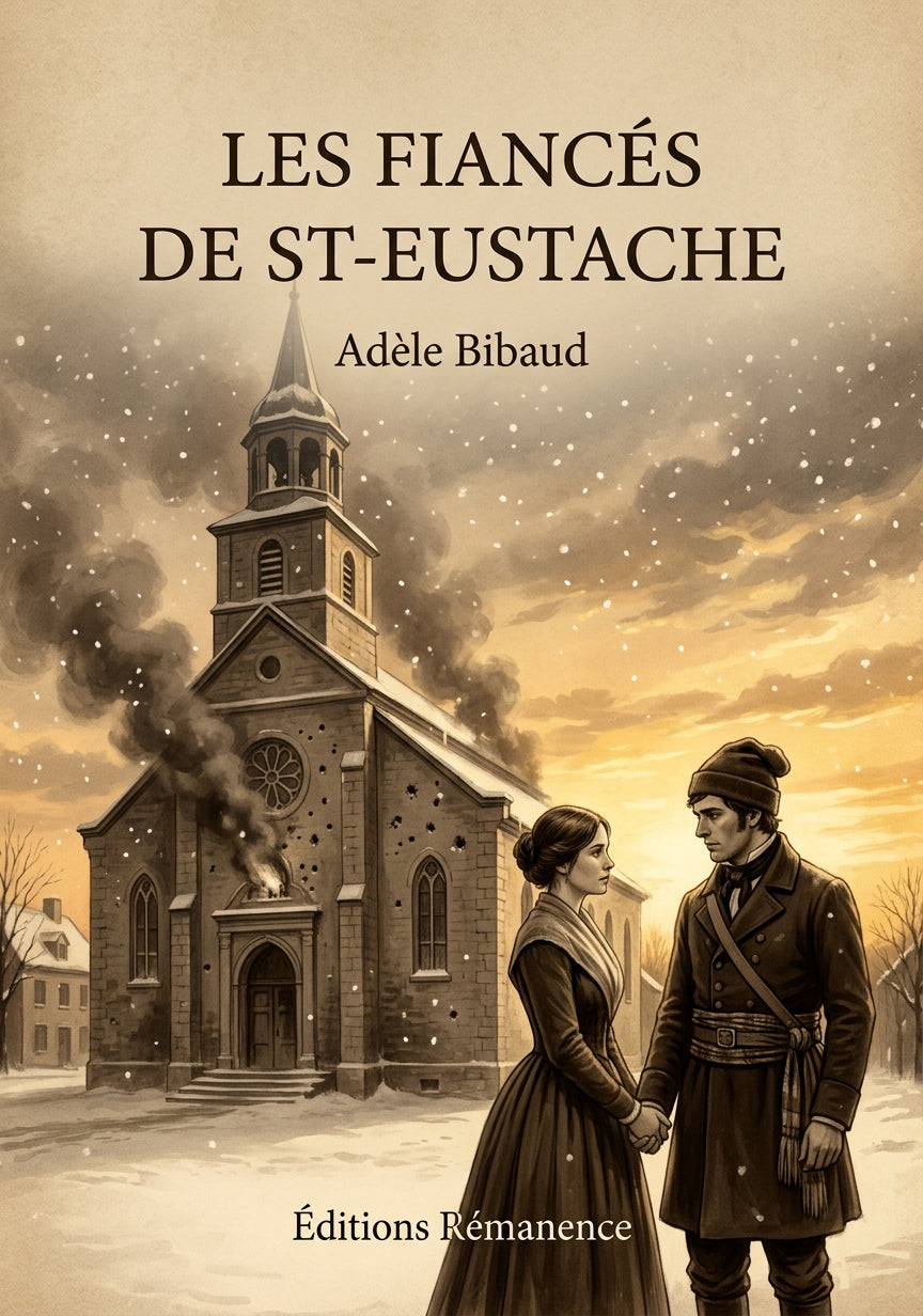 Livre Les fiancés de St-Eustache par Adèle Bibaud - Couverture - Editions Remanence